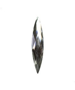 117121 RHINESTONES OVAL, 3.5x13mm WHITE