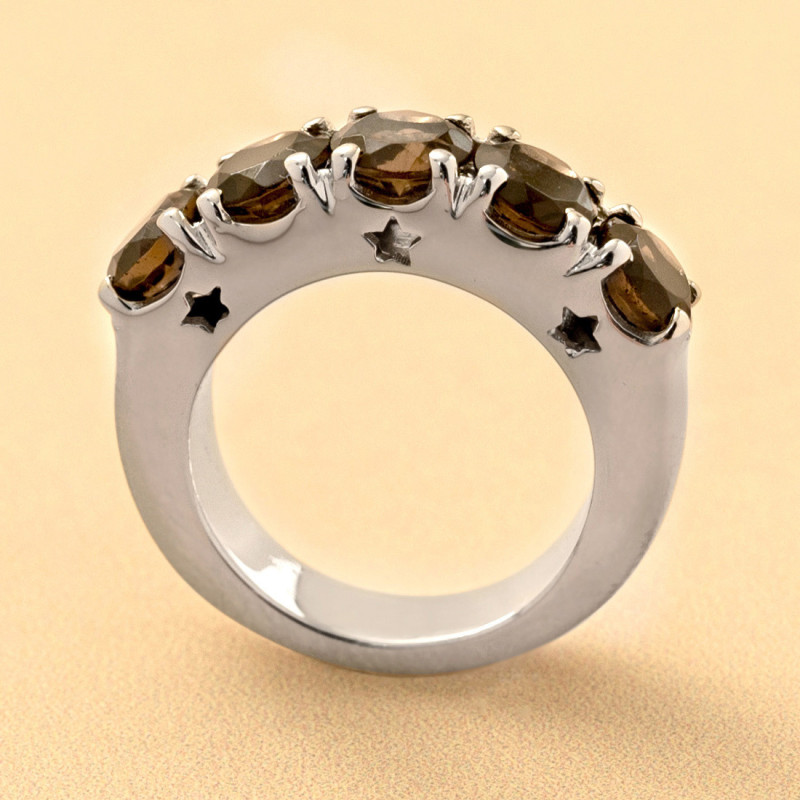 ΔΑΚΤΥΛΙΔΙ ΚΑΦΕ-SMOKEY ΓΥΝΑΙΚΕΙΟ ΑΣ.925 ΧΕΙΡΟΠΟΙΗΤΟ