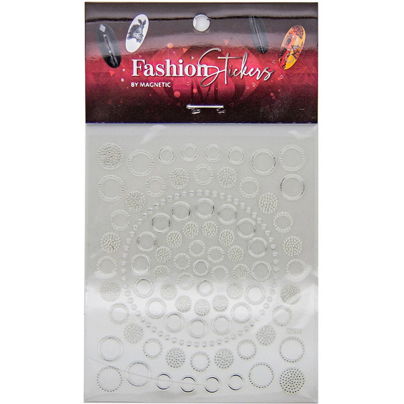 117041 FASHION STICKER CIRLCES SILVER