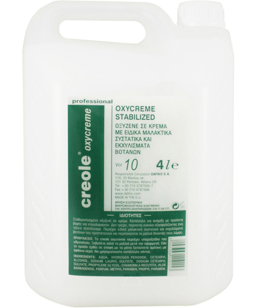 CREOLE OXYCREME 10vol (3%) 4Lt