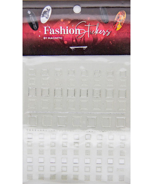 117043 FASHION STICKER SQUARE SILVER