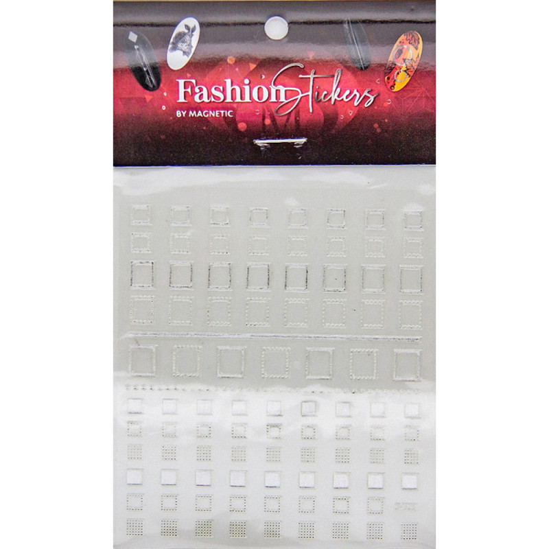 117043 FASHION STICKER SQUARE SILVER