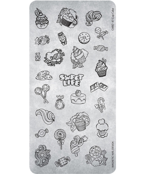 118650 STAMPING PLATE CUP CAKE No47