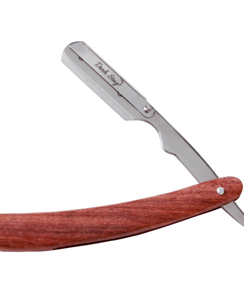 DARK STAG STRAIGHT RAZOR WOODEN HANDLE