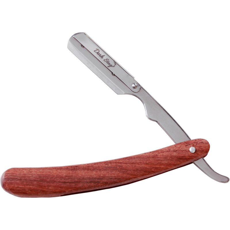 DARK STAG STRAIGHT RAZOR WOODEN HANDLE