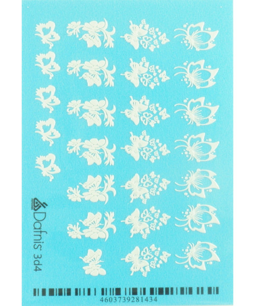 3D4 DECAL NAIL STICKERS 3D VOLUME