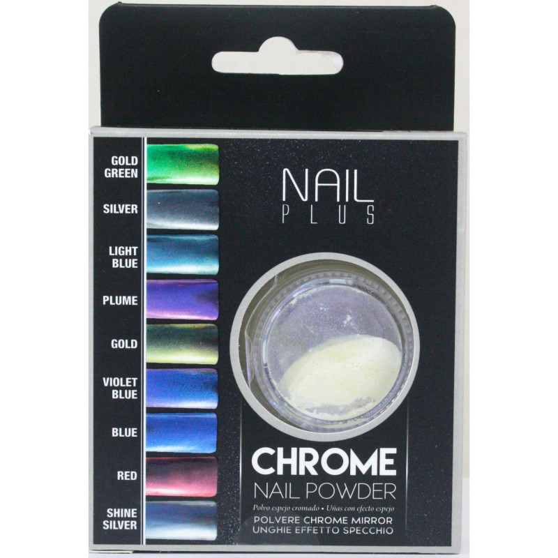 NAIL PLUS CHROME NAIL POWDER No20 SILVER