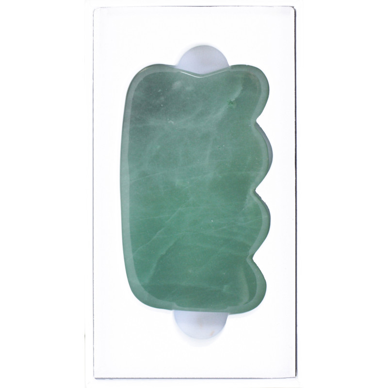 GUA-SHA ΕΡΓΑΛΕΙΟ MASSAGE ΜΕ ΠΕΤΡΑ ΝΕΦΡΙΤΗ (wave shape)