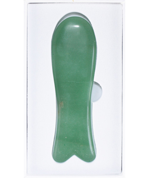 GUA-SHA ΕΡΓΑΛΕΙΟ MASSAGE ΜΕ ΠΕΤΡΑ ΝΕΦΡΙΤΗ (fish shape)