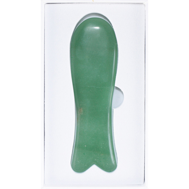 GUA-SHA ΕΡΓΑΛΕΙΟ MASSAGE ΜΕ ΠΕΤΡΑ ΝΕΦΡΙΤΗ (fish shape)