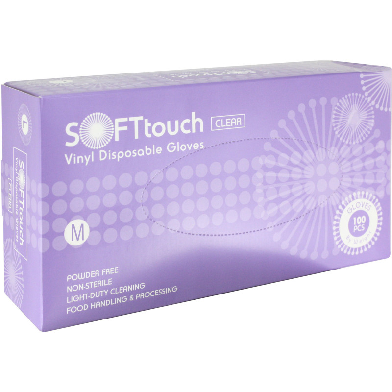 ΓΑΝΤΙΑ ΒΙΝΥΛΙΟΥ SOFT TOUCH ΧΩΡΙΣ ΠΟΥΔΡΑ MEDIUM 100τμχ