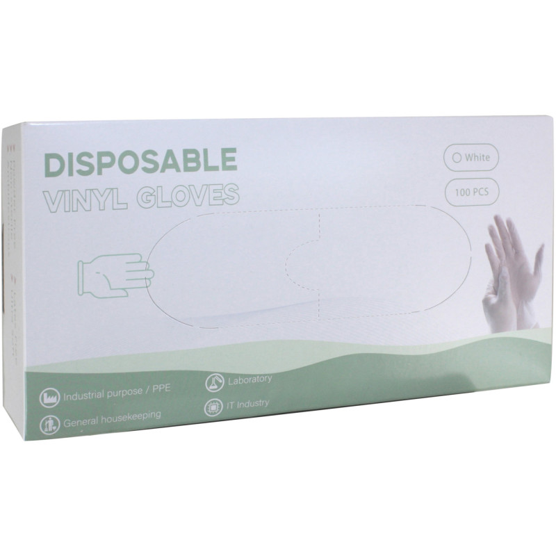 CREOLE ΓΑΝΤΙΑ ΒΙΝΥΛΙΟΥ ΧΩΡΙΣ ΠΟΥΔΡΑ LARGE 3mil 100τμχ