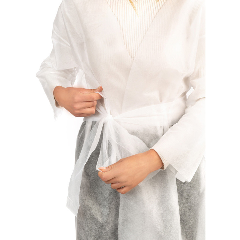 KIMONO ΑΣΠΡΟ ΜΙΑΣ ΧΡΗΣΗΣ NON WOVEN