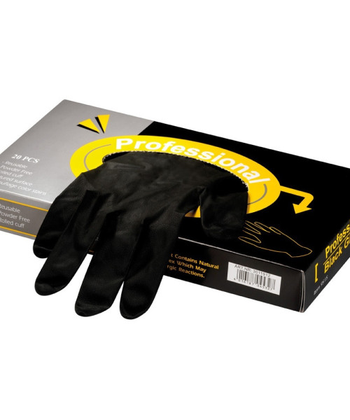 ΓΑΝΤΙΑ LATEX ΜΑΥΡΑ SMALL 20τμχ