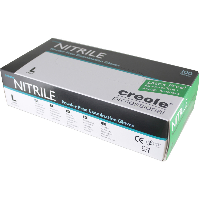 CREOLE ΓΑΝΤΙΑ ΝΙΤΡΙΛΙΟΥ ΧΩΡΙΣ ΠΟΥΔΡΑ LARGE 100τμχ