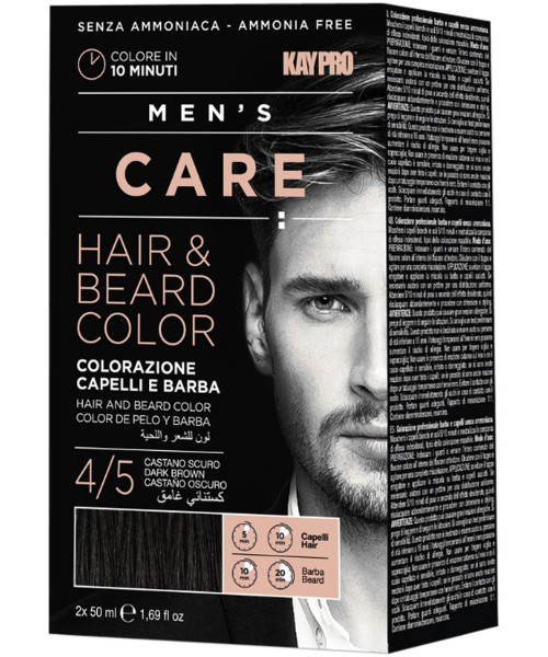 KIT MEN’S CARE HAIR & BEARD COLOR 4/5 DARK BROWN