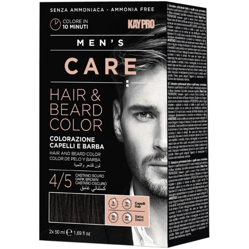KIT MEN’S CARE HAIR & BEARD COLOR 4/5 DARK BROWN