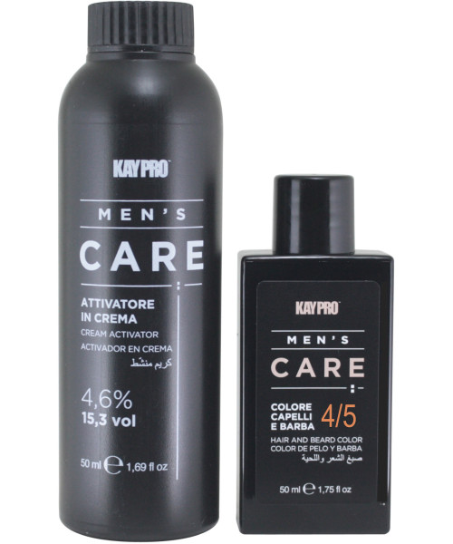 KIT MEN’S CARE HAIR & BEARD COLOR 4/5 DARK BROWN