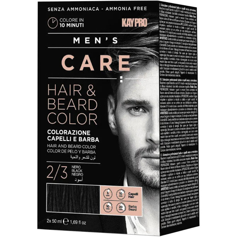 KIT MEN’S CARE HAIR & BEARD COLOR 2/3 BLACK