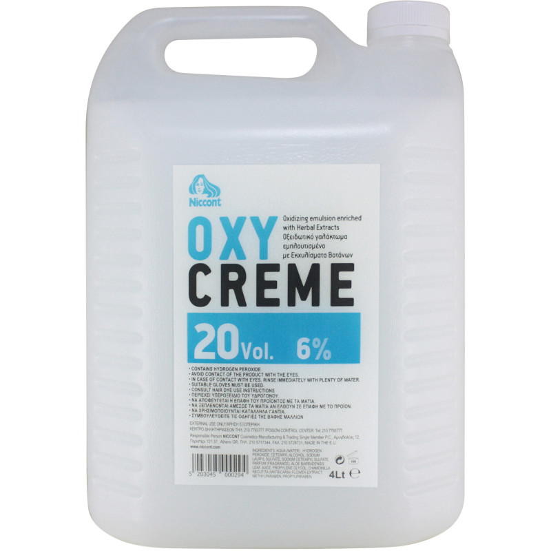 NICCONT OXYCREME 20vol (6%) 4lt