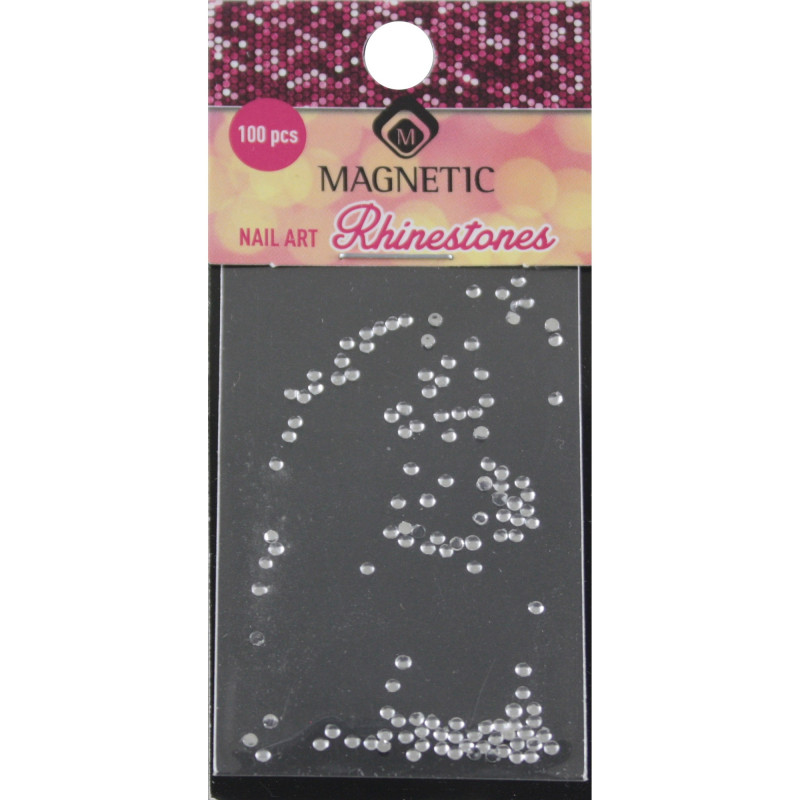 RHINESTONES ROUND CLEAR SMALL 100pcs