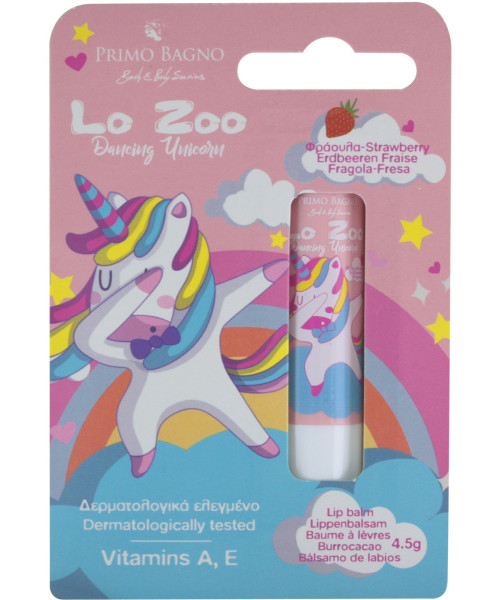 LO ZOO DANCING UNICORN STRAWBERRY LIP BALM 4.5g