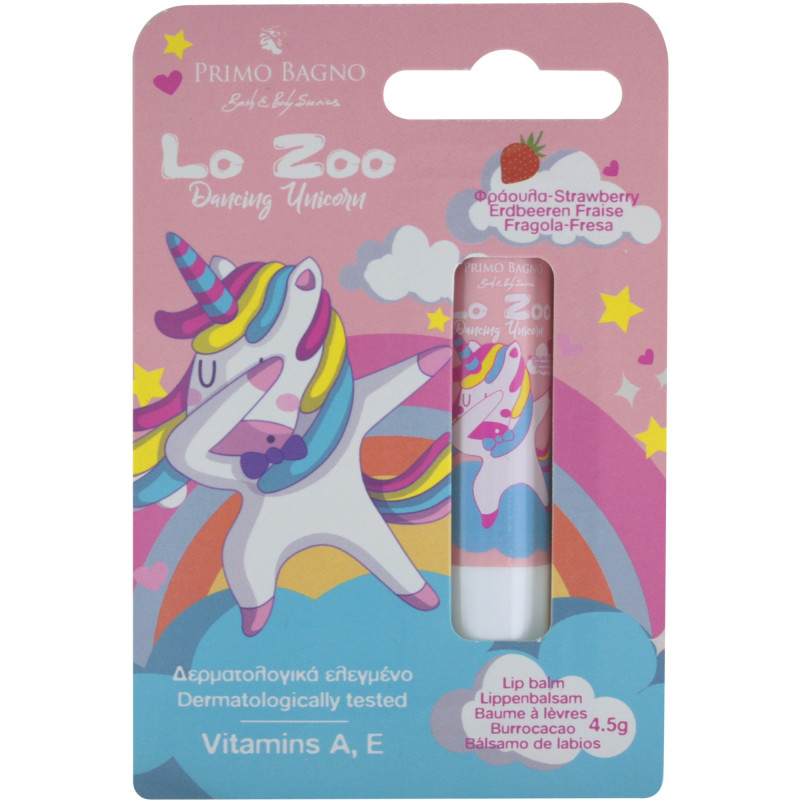 LO ZOO DANCING UNICORN STRAWBERRY LIP BALM 4.5g