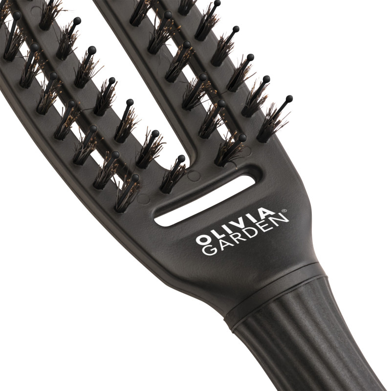 FINGER BRUSH CARE ICONIC BOAR FULL BLACK SMALL