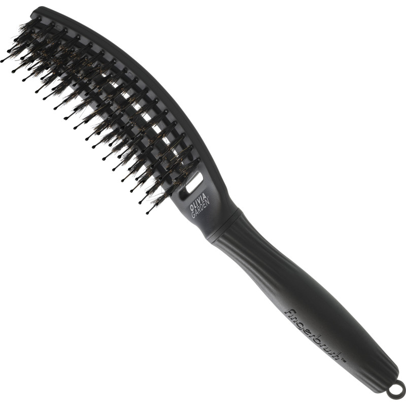 FINGER BRUSH CARE ICONIC BOAR FULL BLACK SMALL