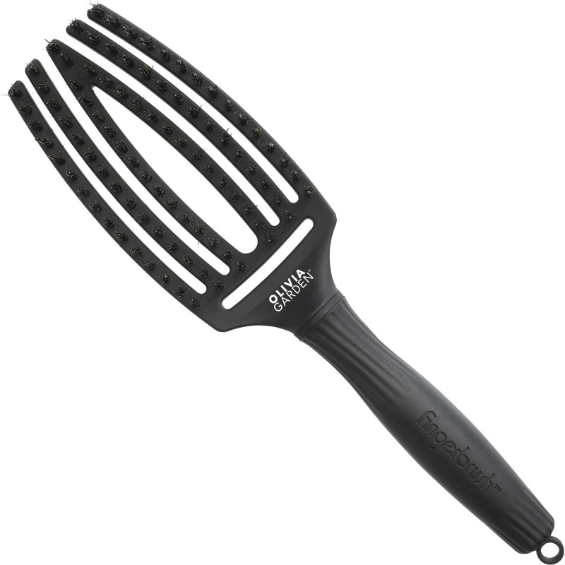 FINGER BRUSH CARE ICONIC BOAR FULL BLACK MEDIUM