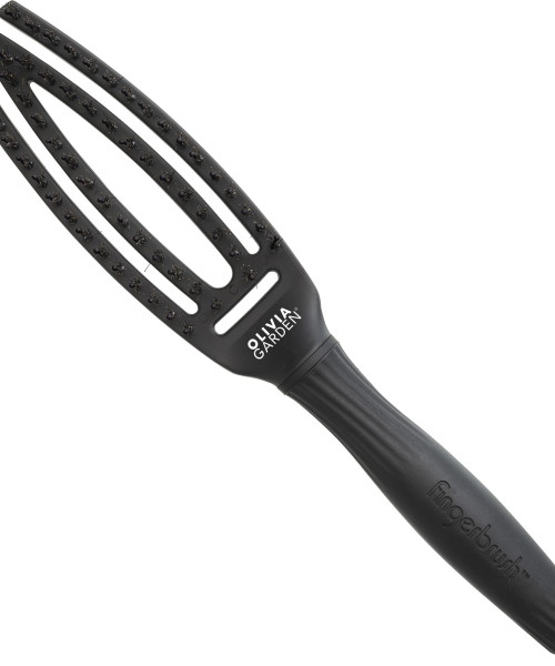 FINGER BRUSH CARE ICONIC BOAR FULL BLACK SMALL