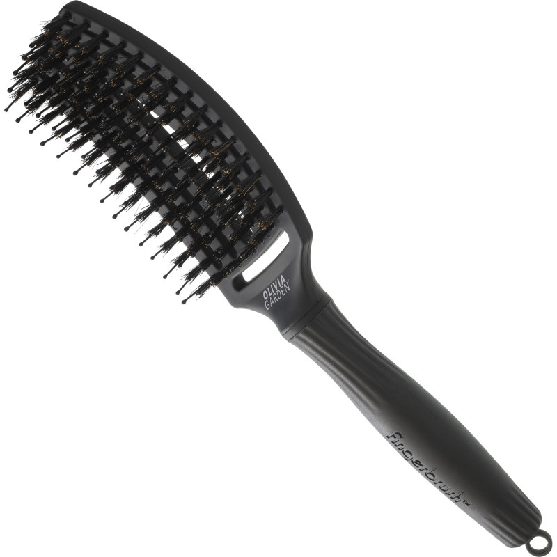 FINGER BRUSH CARE ICONIC BOAR FULL BLACK MEDIUM