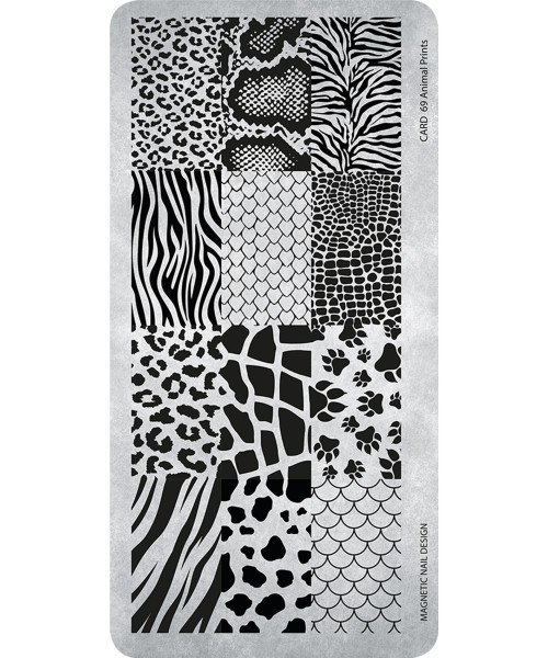 118672 STAMPING PLATE 69 ANIMAL PRINTS