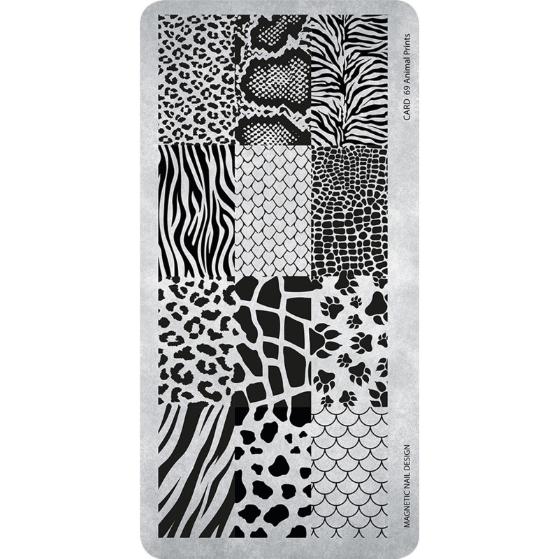 118672 STAMPING PLATE 69 ANIMAL PRINTS
