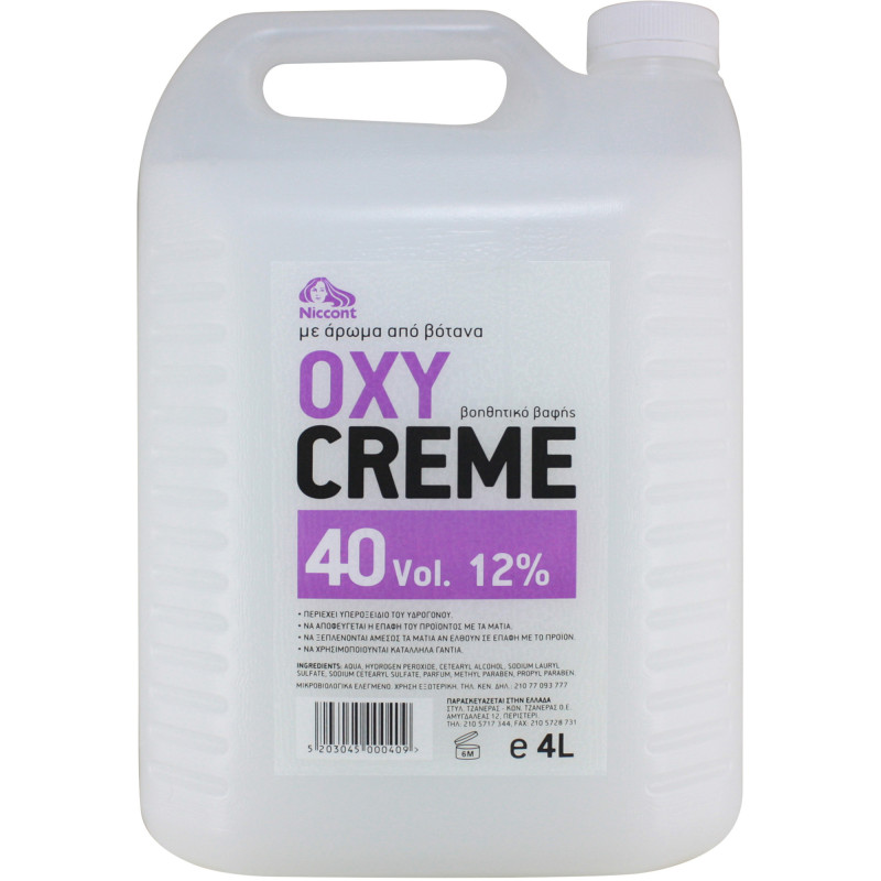 NICCONT OXYCREME 40vol (12%) 4lt
