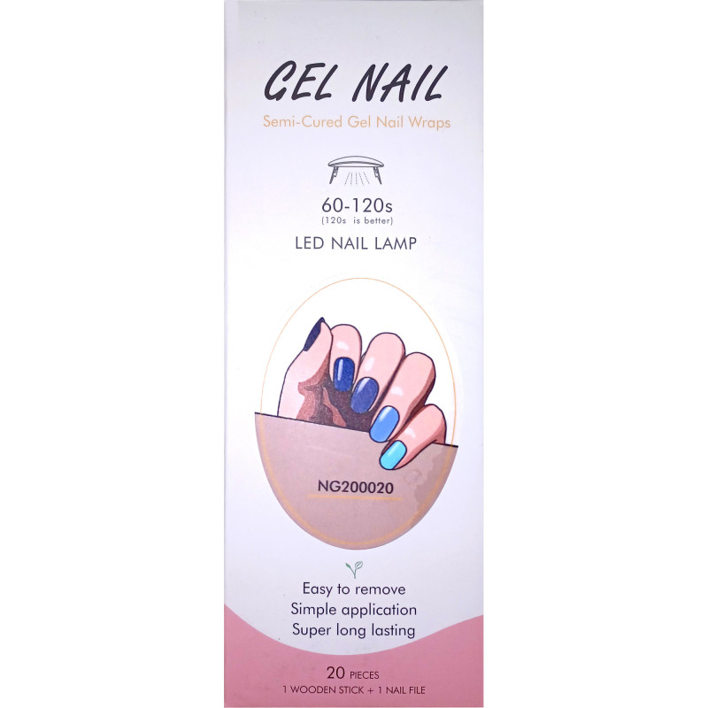 SEMI CURED GEL NAIL STRIPS ΜΠΛΕ