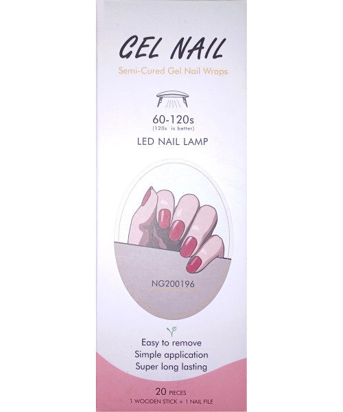 SEMI CURED GEL NAIL STRIPS ΚΟΚΚΙΝΟ