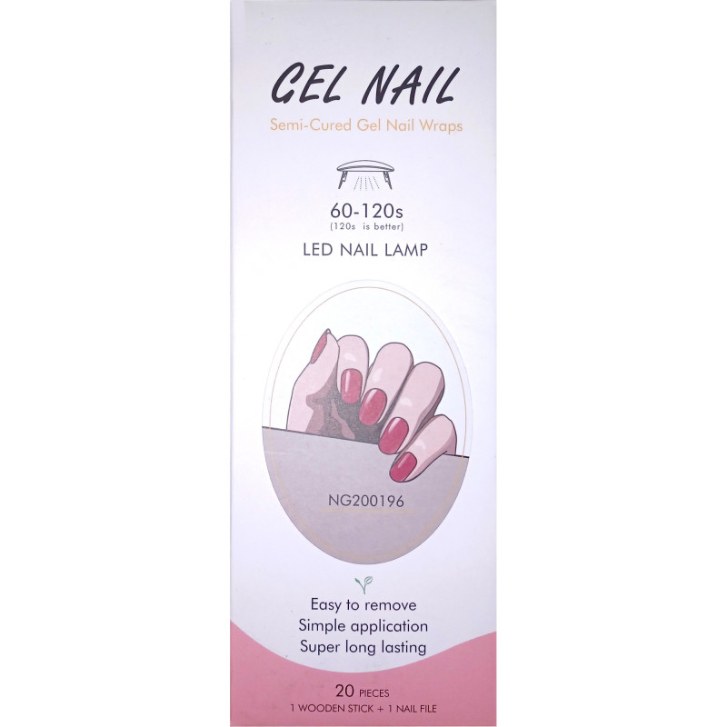 SEMI CURED GEL NAIL STRIPS ΚΟΚΚΙΝΟ