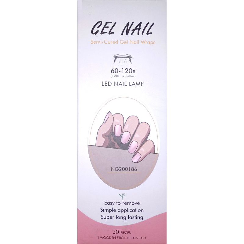 SEMI CURED GEL NAIL STRIPS ΡΟΖ