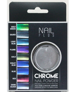 NAIL PLUS CHROME NAIL POWDER SHINE SILVER