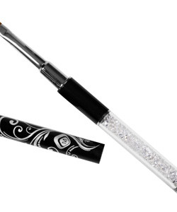 RHINESTONE ACRYLIC BRUSH OVAL