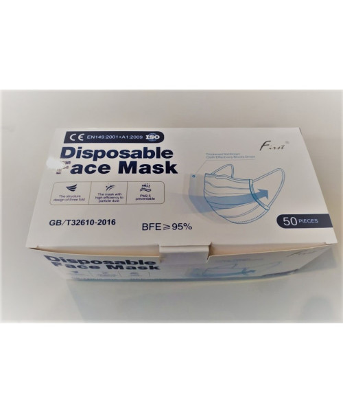 ΜΑΣΚΑ ΠΡΟΣΩΠΟΥ 3PLY TYPE I 50 TEM/ΚΟΥΤΙ PRC