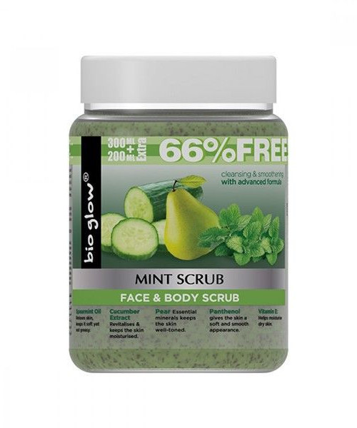 Bio Glow  Face and Body Scrub with Mint 500ml