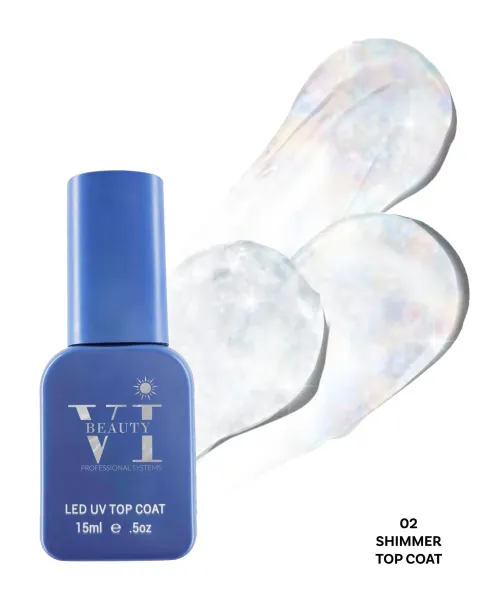 SHIMMER 02 NON WIPE TOP COAT 15ML - SKU 100212