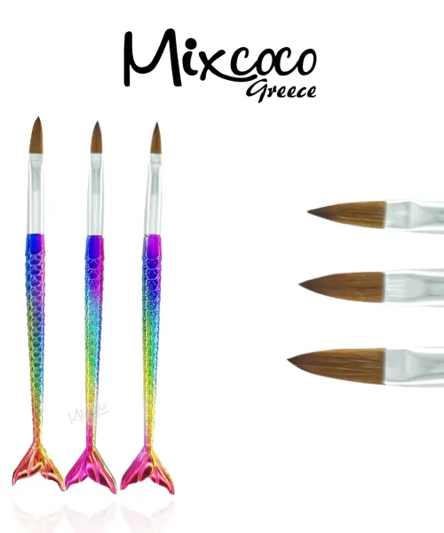 ΣΕΤ ΠΙΝΕΛΩΝ ΑΚΡΥΛΙΚΟΥ RAINBOW MERMAID 3ΤΜΧ - SKU 190001