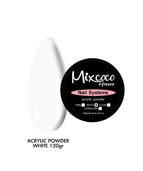 Ακρυλική Σκόνη White 120gr - SKU 162120