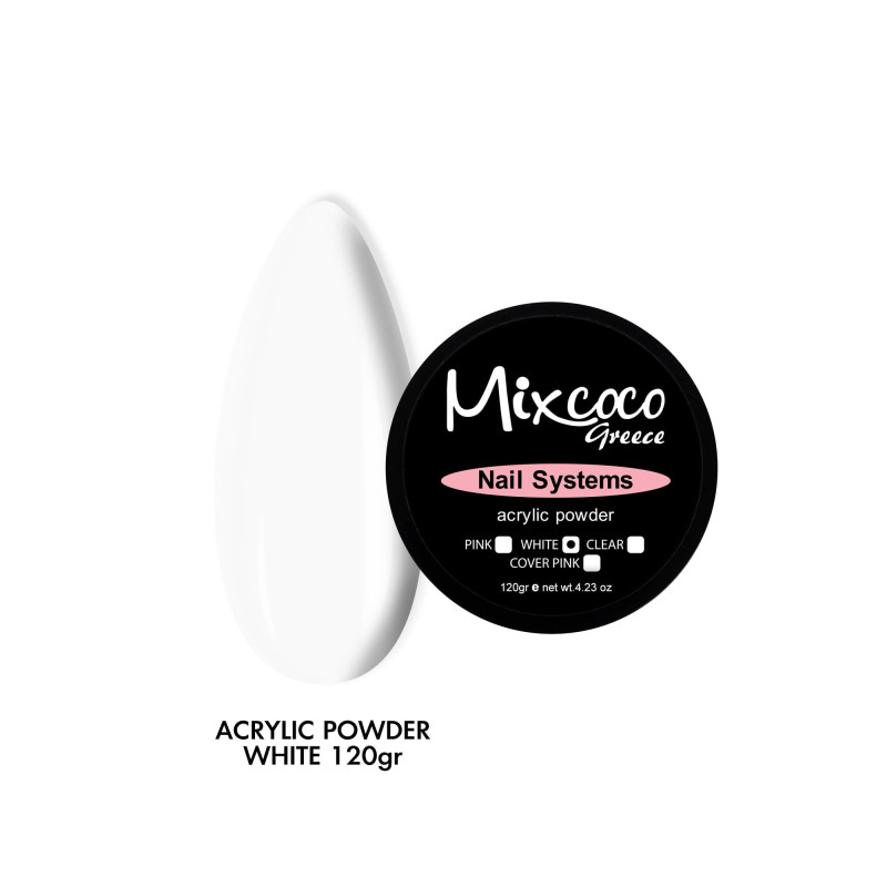 Ακρυλική Σκόνη White 120gr - SKU 162120
