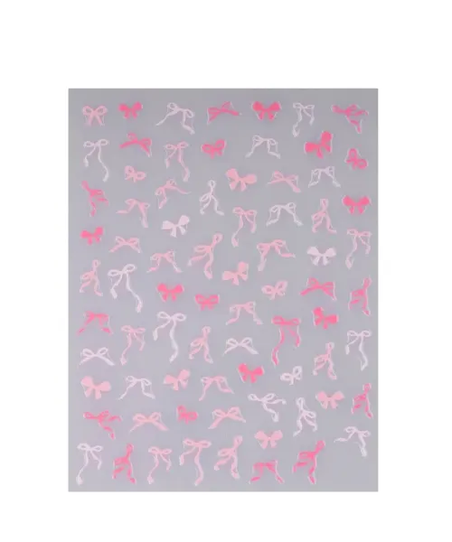 ΔΙΑΚΟΣΜΗΤΙΚΑ ΑΥΤΟΚΟΛΛΗΤΑ ΝΥΧΙΩΝ PINK BOWS- Mixcoco