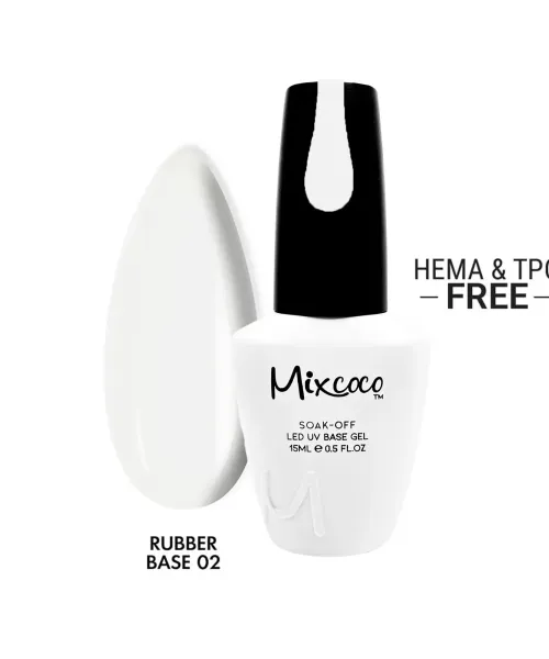 RUBBER BASE 02 MILKY WHITE 15ML - SKU 100197-02