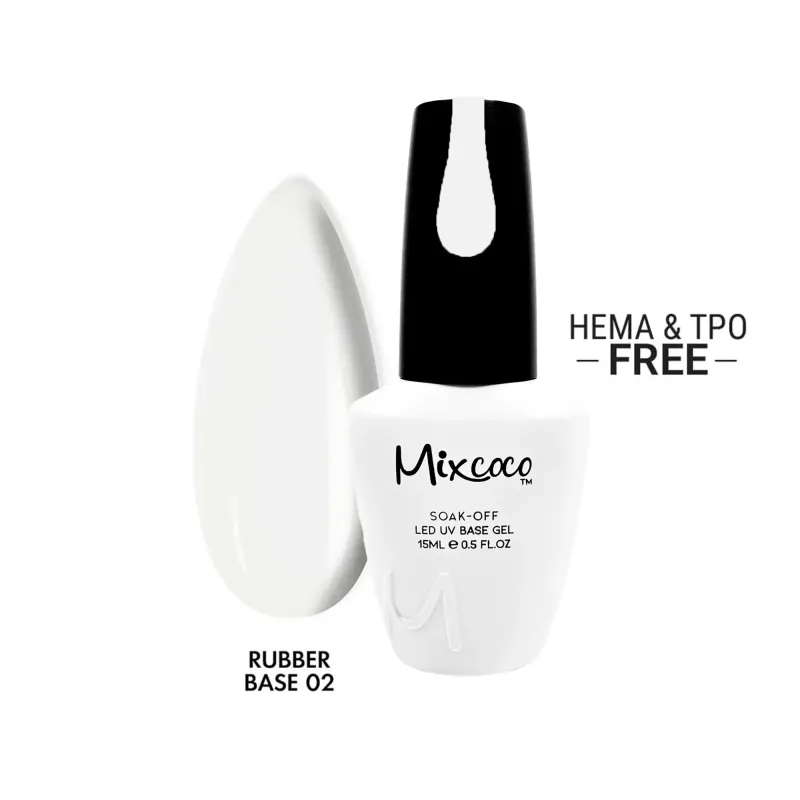 RUBBER BASE 02 MILKY WHITE 15ML - SKU 100197-02